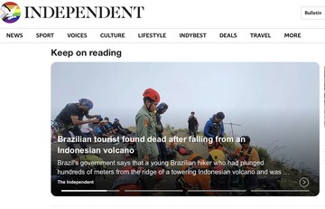 Turis Brasil Tewas di Rinjani, Media Asing Soroti Respons dan Keselamatan