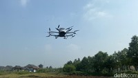 Momen Taksi Terbang Perdana Angkut Orang di Indonesia