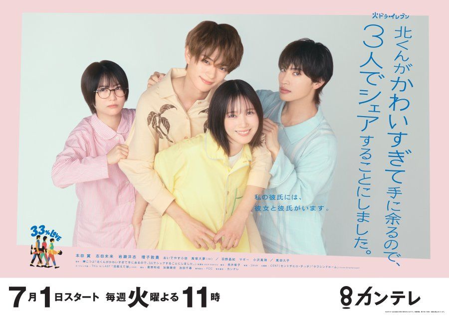 Drama Jepang Kita-kun ga Kawai Sugite Te ni Amaru no de, 3 Nin de Share Suru Koto ni Shimashita