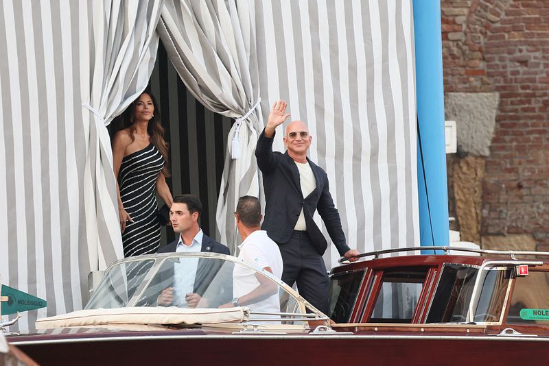 VENICE, ITALY - JUNE 25: Lauren Sanchez is sighting ahead of Jeff Bezos and Lauren Sanchez Wedding on June 25, 2025 in Venice, Italy. (Photo by Ernesto Ruscio/GC Images)
