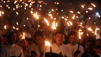 Pawai Obor Sambut Tahun Baru Islam di Berbagai Daerah