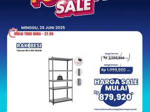 Transmart Full Day Sale Obral Rak Besi, Harga di Bawah Rp 1 Juta