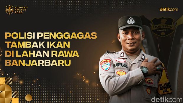 Polisi Penggagas Tambak Ikan di Lahan Rawa Banjarbaru