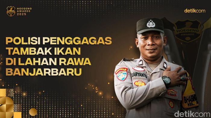 Polisi Penggagas Tambak Ikan di Lahan Rawa Banjarbaru