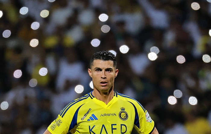 FILE PHOTO: Soccer Football - Saudi Pro League - Al Wehda v Al Nassr - King Abdul Aziz Stadium, Mecca, Saudi Arabia - February 25, 2025  Al Nassrs Cristiano Ronaldo reacts REUTERS/Stringer/File Photo