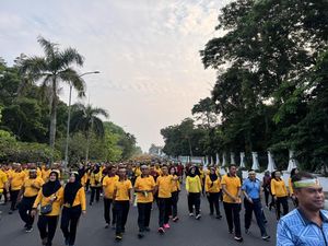 Potret Kebersamaan Polisi-TNI se-Riau dalam Olahraga Sambut HUT Bhayangkara