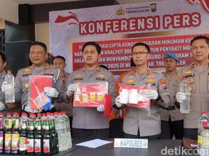 173 Botol Miras dan 28 Motor Brong Diamankan Polres Trenggalek