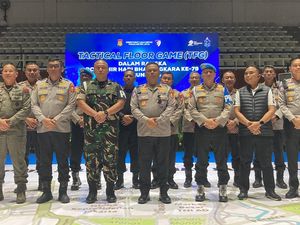 Polri Gelar Simulasi Keamanan Jelang HUT ke-79 Bhayangkara di Monas