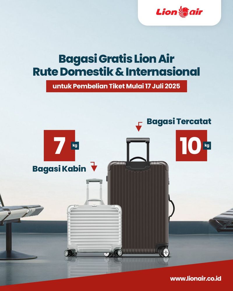Aturan Bagasi Lion Air per 17 Juli 2025.
