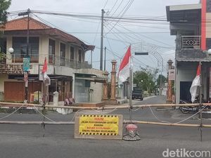 Warga Trunuh Tutup Celah Jalan gegara Makan Korban, Dishub Klaten Buka Suara