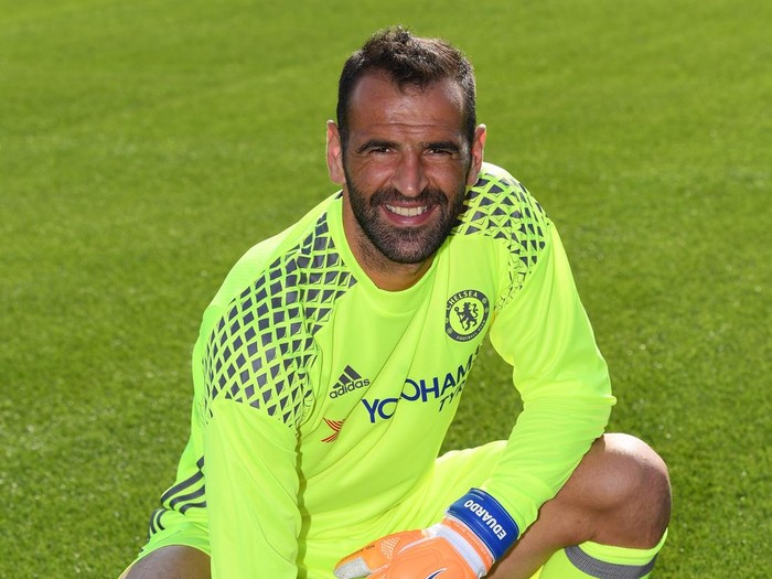 LONDON, ENGLAND - SEPTEMBER 13: Eduardo of Chelsea during the Chelsea Official Team Group at the Cobham Training Ground on September 13, 2016 in Cobham, England. (Photo by Darren Walsh/Chelsea FC via Getty Images)