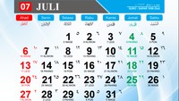Kalender Juli 2025: Jadwal Libur, Cuti Bersama, dan Hari Besar Nasional