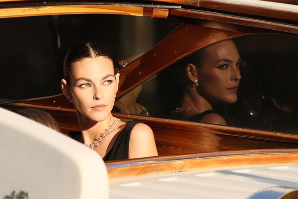 VENICE, ITALY - JUNE 27: Vittoria Ceretti sighting at the Jeff Bezos and Lauren Sanchez Wedding on June 27, 2025 in Venice, Italy. (Photo by Ernesto Ruscio/GC Images)