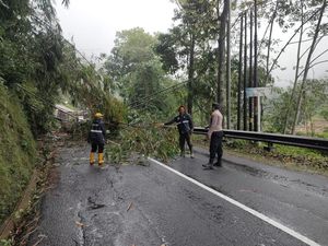 Longsor Terjang Salawu Tasikmalaya, Lalin Tasik-Garut Lumpuh Total