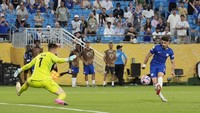 Chelsea memperbesar keunggulan jadi 3-1 lewat gol Pedro Neto di menit ke-114. (Foto: JIM DEDMON/IMAGN IMAGES via Reuters)