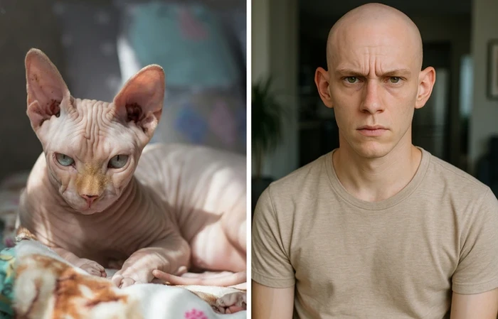 Gambar AI kucing jadi manusia Gambar AI kucing jadi manusia