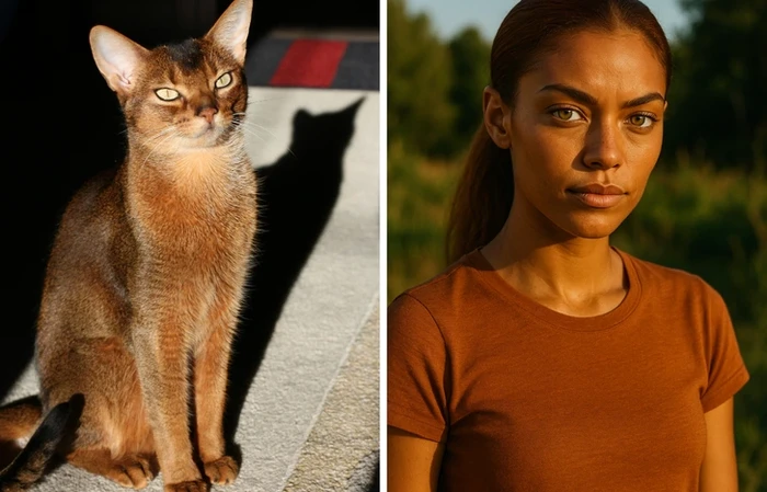 Gambar AI kucing jadi manusia Gambar AI kucing jadi manusia