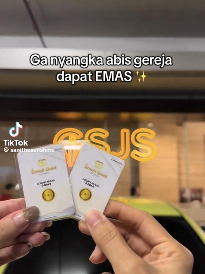 Gereja di Surabaya bagi-bagi emas Gereja Satu Jam Saja di Surabaya bagi-bagi emas untuk jemaatnya