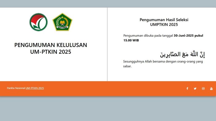 Link Pengumuman UM-PTKIN 2025 Link Pengumuman UM-PTKIN 2025