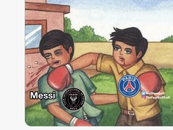 Kekalahan Inter Miami dimanfaatkan fans rival untuk mengolok-olok klub MLS itu, utamanya menyasar kepada Lionel Messi selaku pemain bintang Miami. (Foto: Dok. Twitter/@TrollFootball)