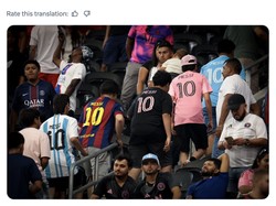 Di sisi lain, fans Lionel Messi kompak meninggalkan Stadion Mercedes-Benz setelah Inter Miami dipastikan tersingkir dari Piala Dunia Antarklub 2025. (Foto: Dok. Twitter/@SC_ESPN)