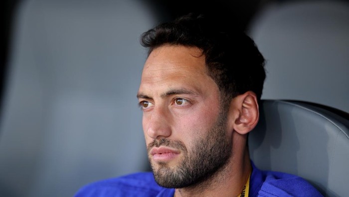 Soccer Football - FIFA Club World Cup - Group E - CF Monterrey v Inter Milan - Rose Bowl Stadium, Pasadena, California, U.S. - June 17, 2025 Inter Milans Hakan Calhanoglu before the match REUTERS/Daniel Cole
