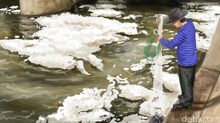 Menjaring Ikan, Menuai Limbah di Jakarta
