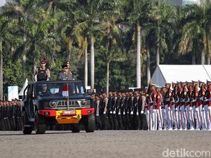 Puncak Hari Bhayangkara Selesai, Rekayasa Lalin di Kawasan Monas Situasional