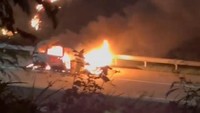 Mobil Terbakar di Tol Semarang-Batang