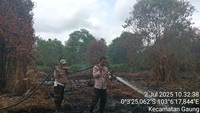 Polisi Respons Cepat Kebakaran 5 Ha Lahan di Inhil, Pelaku Ditangkap