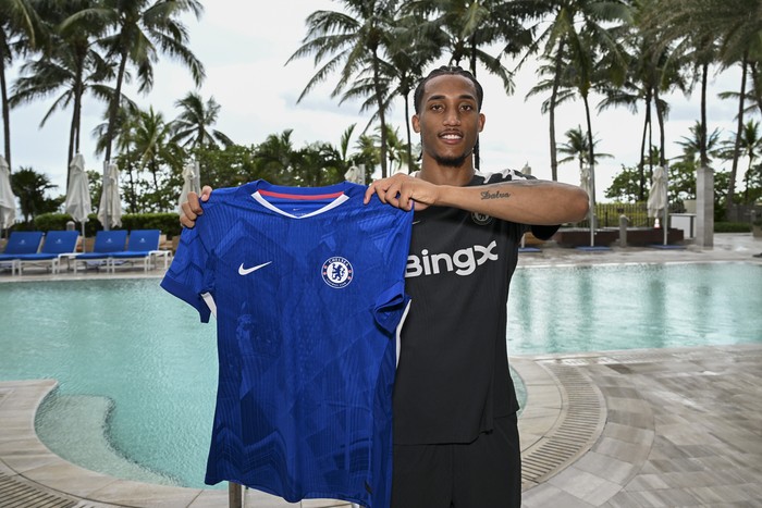  In this image released on July 2, 2025 Chelsea unveil new signing Joao Pedro at St Regis Hotel in Miami, Florida.  (Photo by Darren Walsh/Chelsea FC via Getty Images)