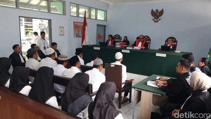 Para terdakwa menjalani persidangan di PN Boyolali.