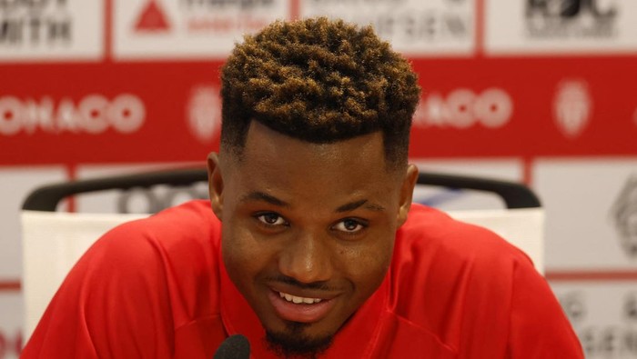 Soccer Football - AS Monaco Press Conference - La Turbie, France - July 3, 2025 AS Monaco new signing Ansu Fati during the press conference REUTERS/Manon Cruz