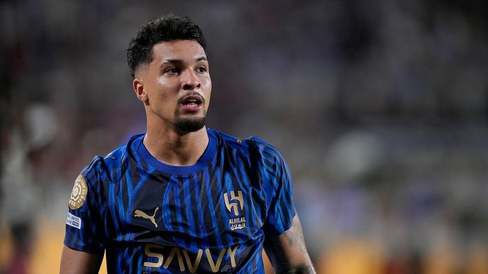 Marcos Leonardo centre-forward of Al Hilal and Brazil during the FIFA Club World Cup 2025 round of 16 match between Manchester City and Al-Hilal at Camping World Stadium on June 30, 2025 in Orlando, United States.  (Photo by Jose Breton/Pics Action/NurPhoto via Getty Images)