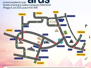 Minggu Ada Kirab Asalha Mahapuja di Borobudur, Begini Rekayasa Lalinnya