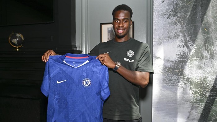 jamie gittens chelsea bursa transfer chelsea bursa transfer musim panas PHILADELPHIA, PENNSYLVANIA - JULY 5: Chelsea Unveil New Signing Jamie Gittens on July 5, 2025 in Philadelphia, Pennsylvania. (Photo by Darren Walsh/Chelsea FC via Getty Images)
