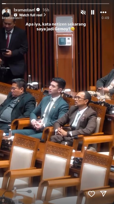 Konten Instagram Verrell Bramasta yang menjawab soal perkataan netizen.
