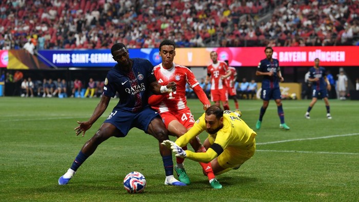Gianluigi Donnarumma-Jamal Musiala ATLANTA, USA - JULY 5: Jamal Musiala of Bayern Munich in action during 2025 FIFA Club World Cup quarter-final football match between Paris Saint-Germain and Bayern Munich at Mercedes Benz Stadium in Atlanta, GA, United States on July 5, 2025. Peter Zay / AnadoluNo Use USA No use UK No use Canada No use France No use Japan No use Italy No use Australia No use Spain No use Belgium No use Korea No use South Africa No use Hong Kong No use New Zealand No use Turkey