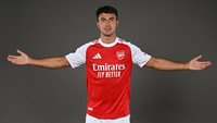 6. Martin Zubimendi – Baru dibeli seharga 55,8 juta paun dari Real Sociedad musim panas ini. Foto: Arsenal FC via Getty Images/Stuart MacFarlane