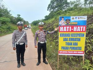 Sering Laka, Polisi Pasang Papan Imbauan dan Patroli di Jembatan Musi Rawas