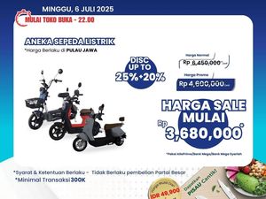 Sepeda Listrik di Transmart Full Day Sale Diskon Jutaan Rupiah Sepeda Listrik di Transmart Full Day Sale Diskon Jutaan Rupiah