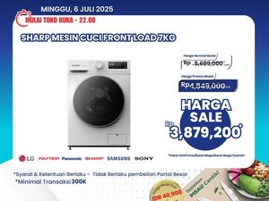 Mesin Cuci Front Load 7Kg Sharp Harga Rp 4 Jutaan di Transmart Full Day Sale Mesin Cuci Front Load 7Kg Sharp Harga Rp 4 Jutaan di Transmart Full Day Sale