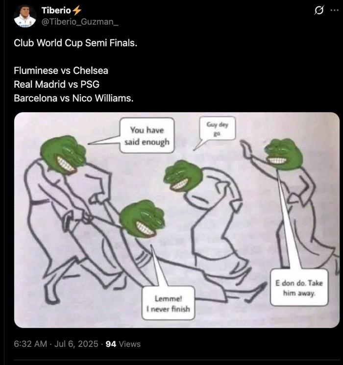 Meme semifinal Piala Dunia Antarklub 2025 ikut 