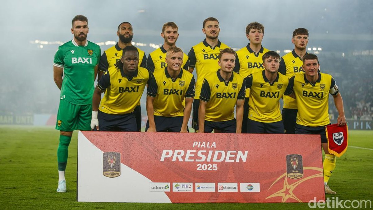 Oxford United saat mengikuti Piala Presiden 2025. (Foto: Rifkianto Nugroho/detikcom)