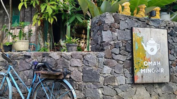 Penginapan tepi sawah Omah Minggir di Sleman