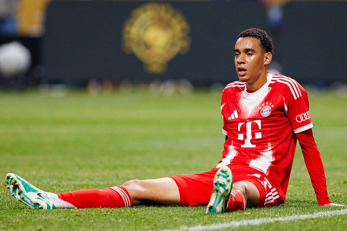 Jamal Musiala Jamal Musiala of FC Bayern Munchen during the FIFA Club World Cup 2025 quarter-final match between Paris Saint-Germain and FC Bayern München at Mercedes-Benz Stadium on July 5, 2025 in Atlanta, United States. (Photo by Martín Fonseca/Eurasia Sport Images/Getty Images)