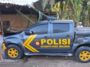 Mobil Polisi Tabrak Angkot-Warung di Simalungun, 1 Luka