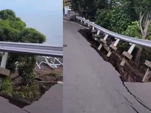 Viral Video Jalan Singaraja-Amlapura Jebol, BPBD: Kejadian Lama Viral Video Jalan Singaraja-Amlapura Jebol, BPBD: Kejadian Lama
