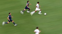 Paris Saint‑Germain membungkam Real Madrid dengan skor telak 4‑0 pada laga semifinal FIFA Club World Cup, Rabu (9/7/2025) di MetLife Stadium, East Rutherford, New Jersey. (REUTERS/Hannah McKay)  