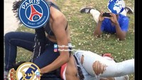 Meme PSG mengganyang habis Real Madrid di bawah tatapan mata publik dunia! Foto: dok. Internet/X (Twitter)